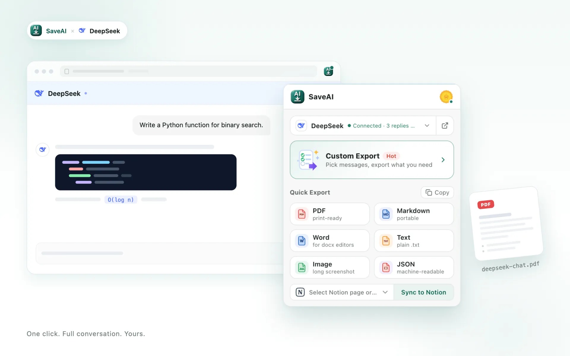 DeepSeek exporter